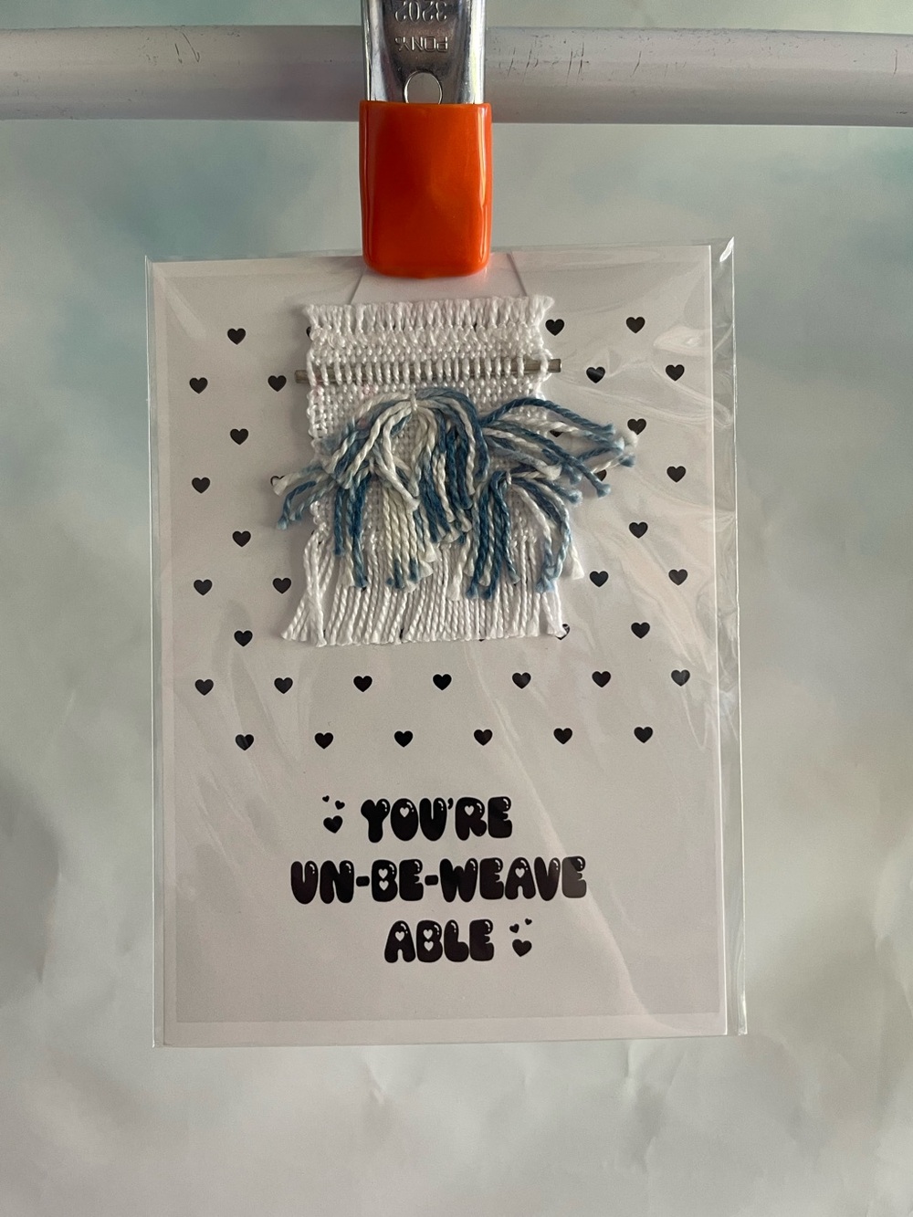 Handwoven Mini Tapestry Wall Hanging And Card